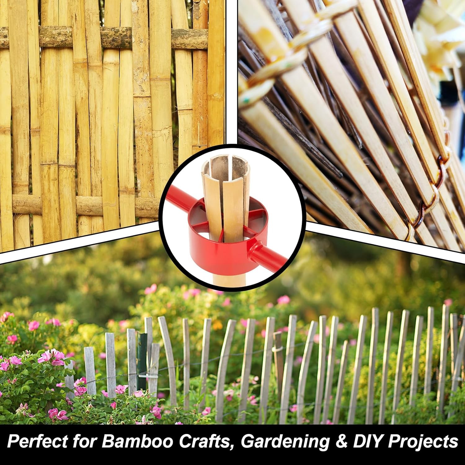 Bamboo Splitter 5.5 Inch Bamboo Split Steel Manual Dividing Splitting Tool with