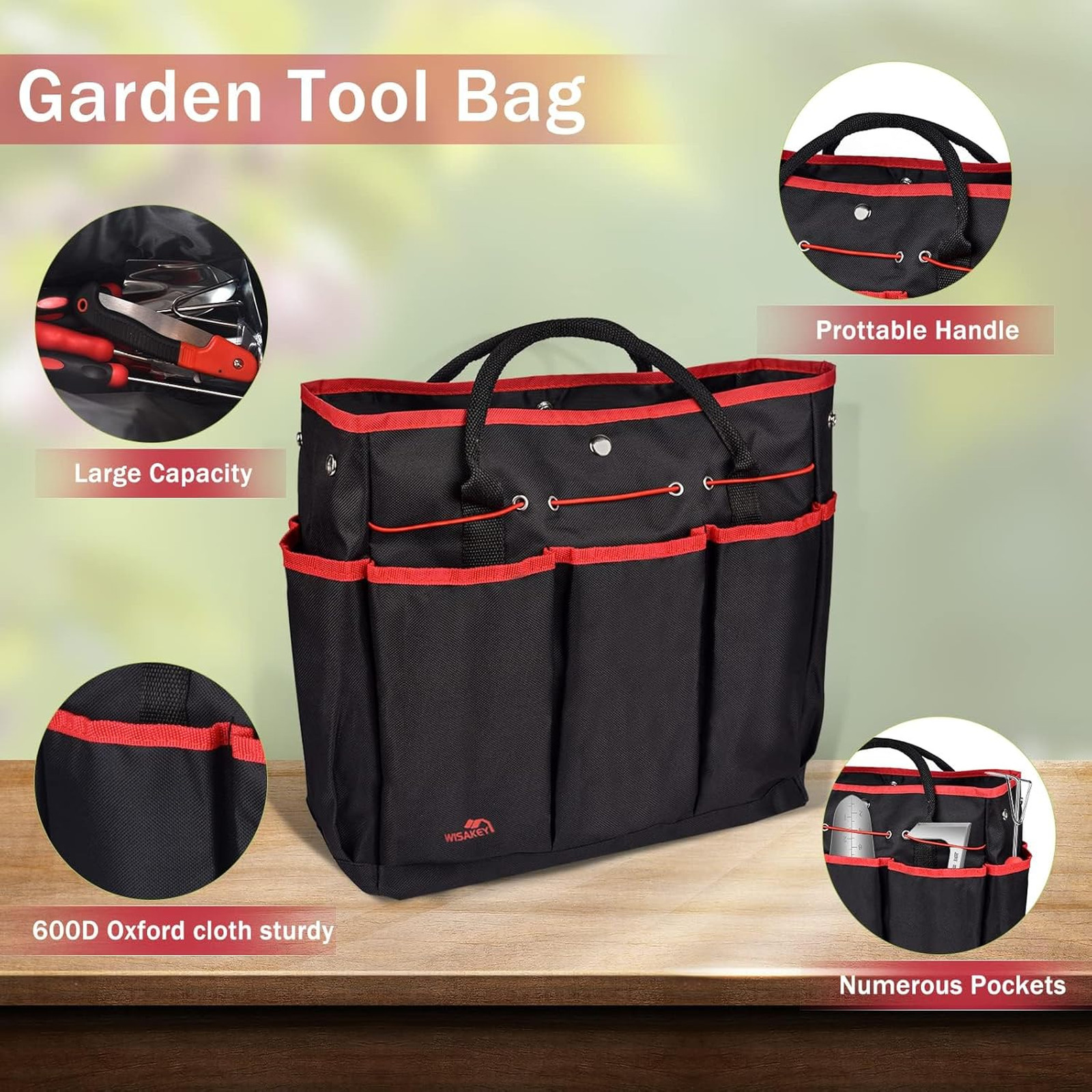 Garden Tools Set, Stainless Steel Heavy Duty, 9 Piece Garden Kit, Ergonomic