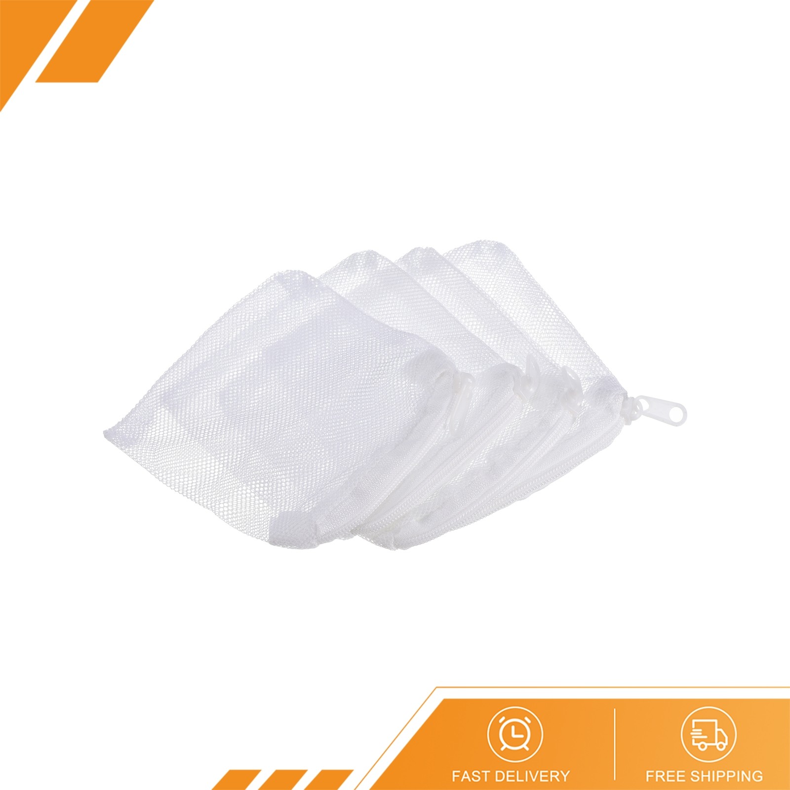 4 Pack – Aquarium Filter Media Bags 10x10cm Fish Tank Bags with Zipper White