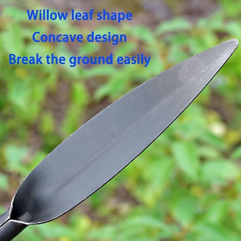 Willow Leaf-Shaped Garden Trowel Tool 12-inch Hand Shovel High-Carbon Steel Mate