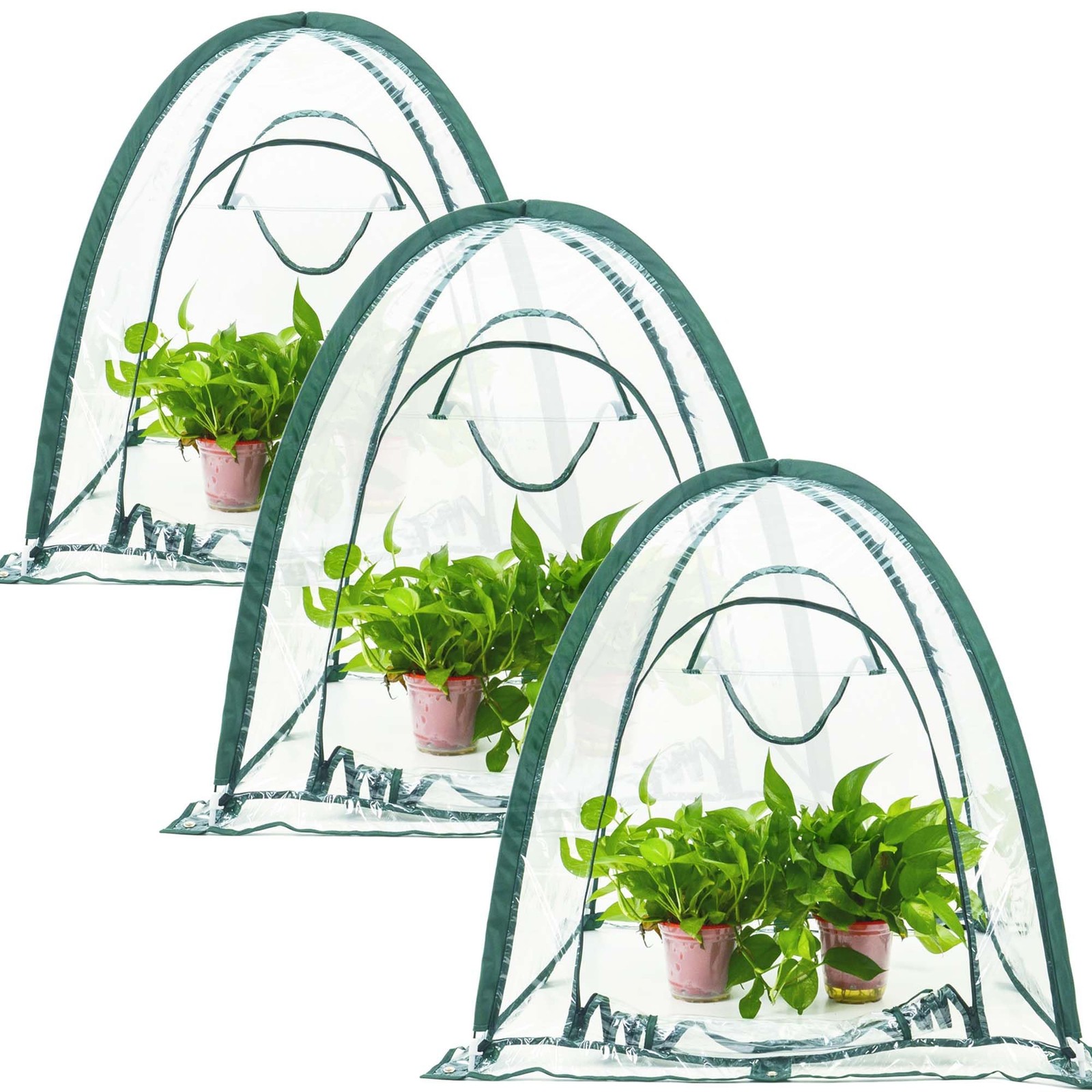 Porayhut Pop Up Greenhouse Cover Flower Housepack Of 3Mini Gardening Plant
