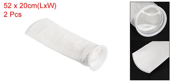 2pcs 6″ Ring Filter Socks 1 Micron Mesh Bags Pool Skimmer Basket White