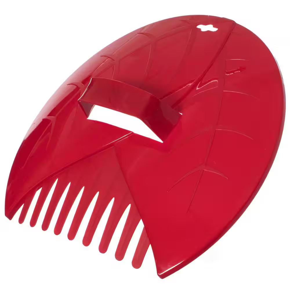 12 In. Plastic Handle Decorative Pair of Leaf Scoops, Hand Rakes for Lawn and Ga