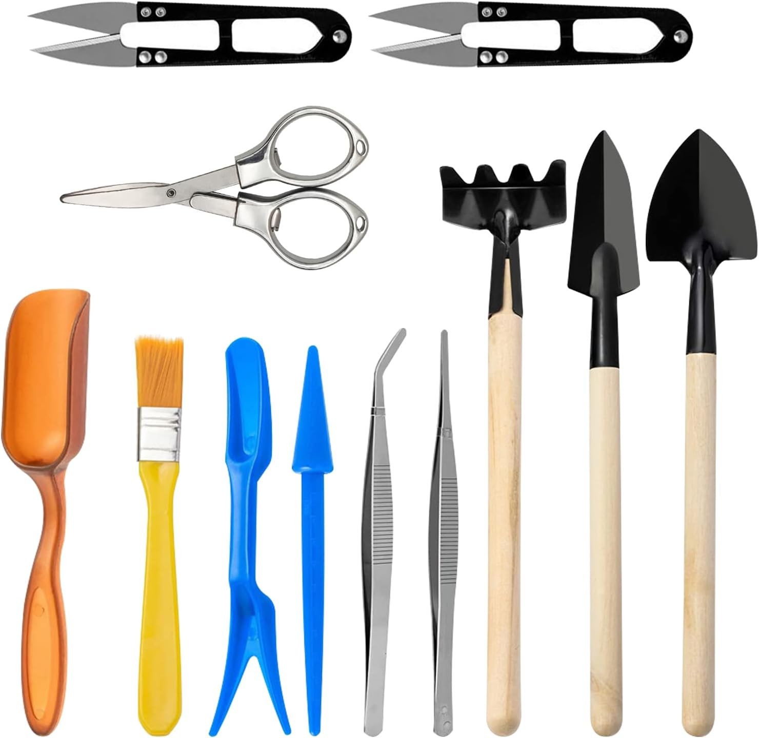 Mini Garden Tool Set 12pcs Portable Gardening Hand Tools Set Multiple Miniature
