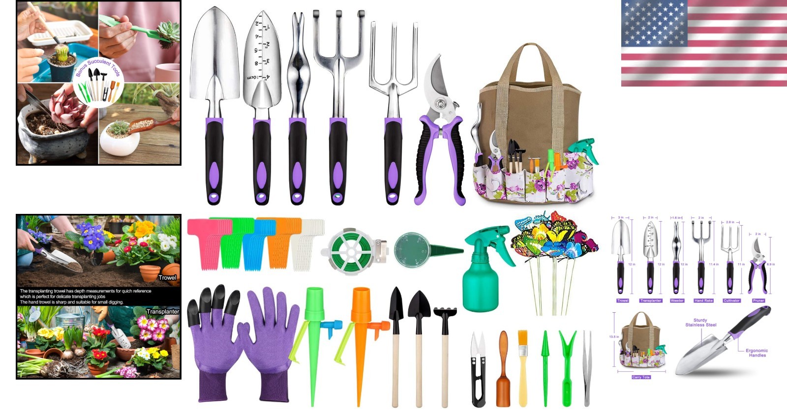 83-Piece Garden Tool Set with Succulent Tools