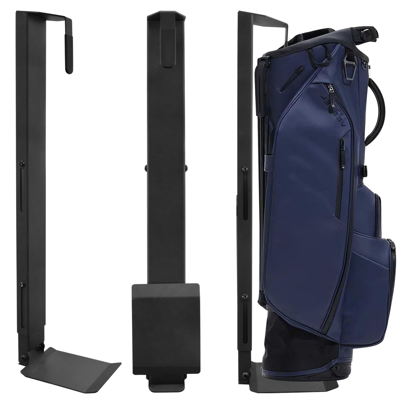 Wall Mount Golf Bag Storage Stand Organizer Rack for Garage, Air Spring Slidi…