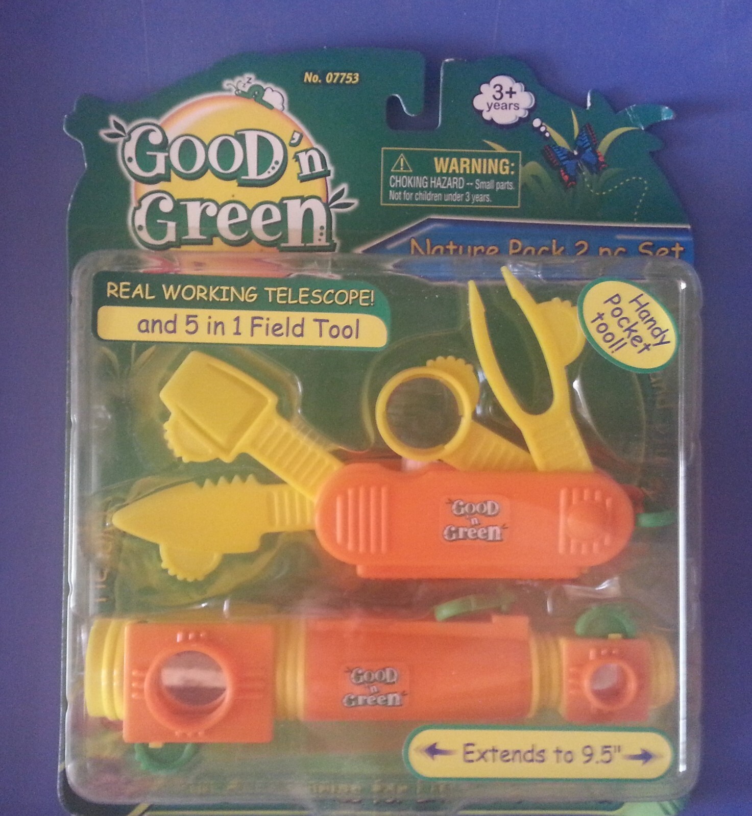 VINTAGE Lanard Good ‘N Green KID’s Nature Pack TELESCOPE + 5 in 1 FIELD TOOL 2PK