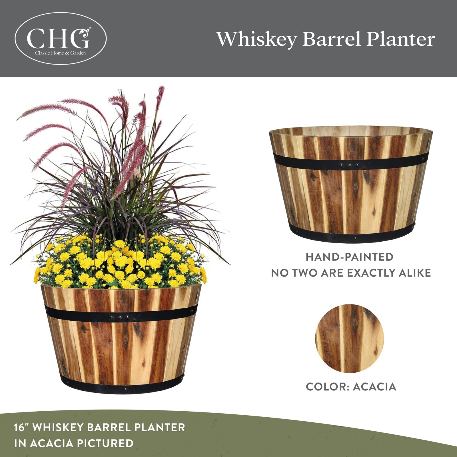 Classic Home & Garden Classic Home And Garden By Growscape 5/800/3 Wood Barrel
