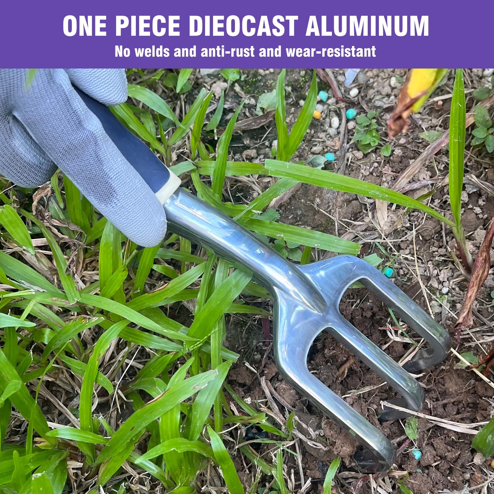 9 PCS HeavyDuty Aluminum Garden Tool Set NonSlip Handle Large Bag Pocket