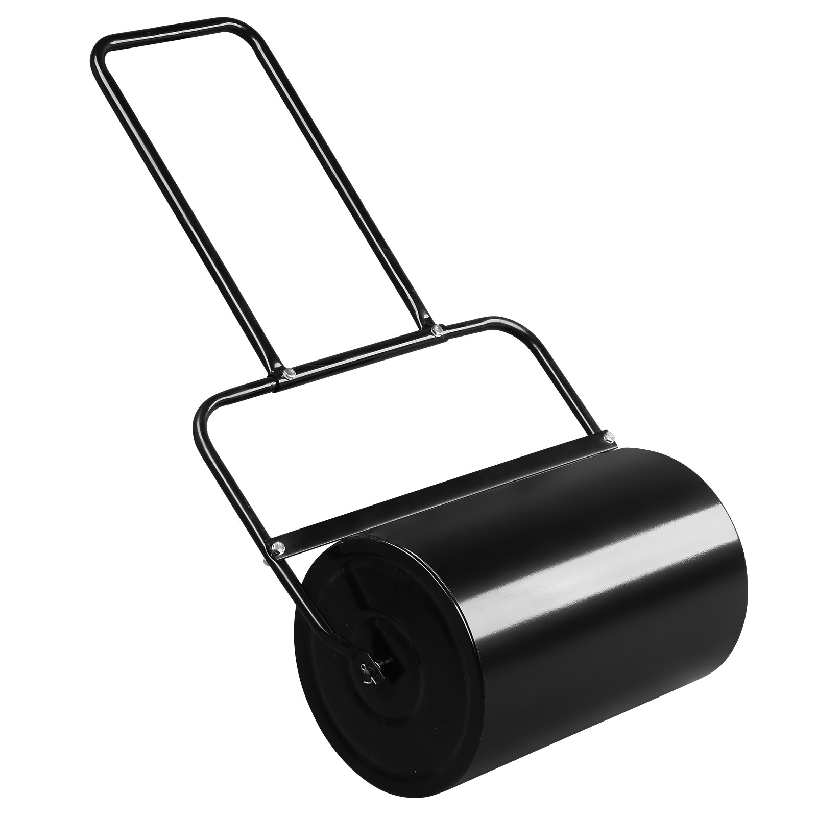 19.5in Lawn Roller Iron Cylindrical Black