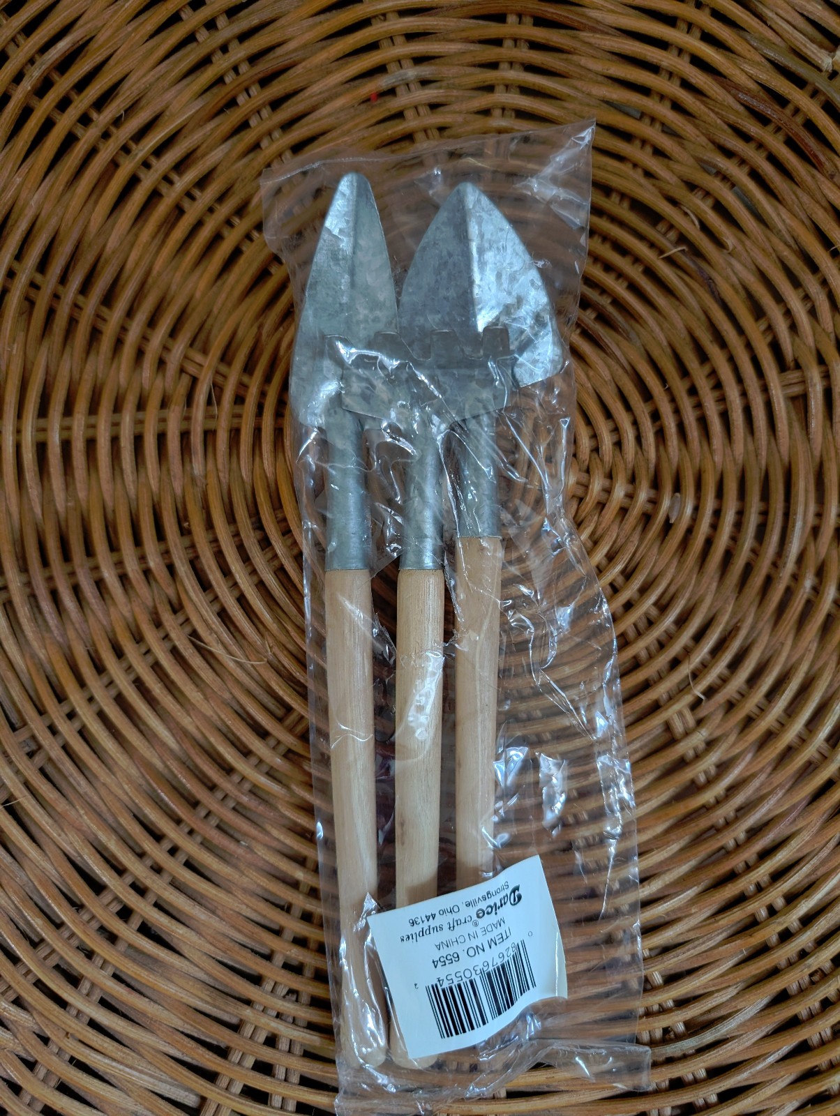 3 pc Darice Mini Garden Tool Set 2 spades + 1 rake Houseplants Terrariums NIP