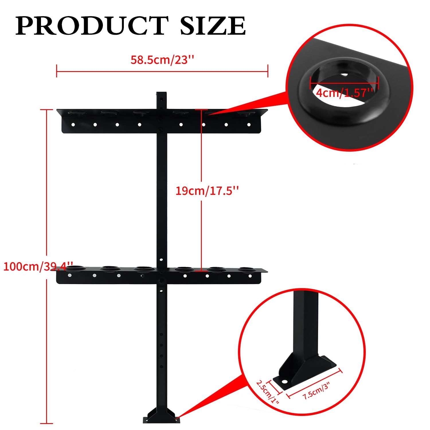 Trailer Racks for Lawn Equipment, Trailer Tool Rack Shovel Holder for Shovels…