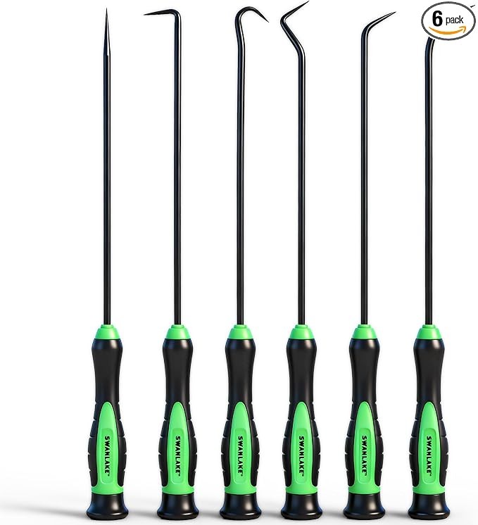 SWANLAKE GARDEN 6 Piece Precision Pick Hook Set Auto Oil Seal