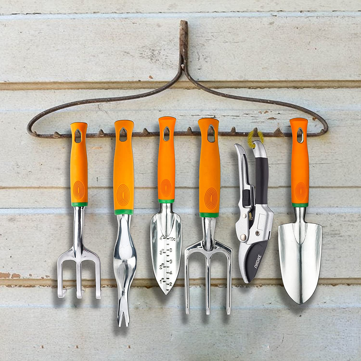12PC Garden Tool Set with Apron Heavy Duty Aluminum Gardening Kit