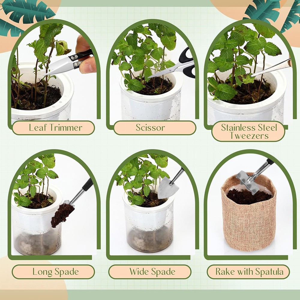 12PCS Succulent Gardening Tool Set Mini Garden Hand Transplanting Indoor Plants