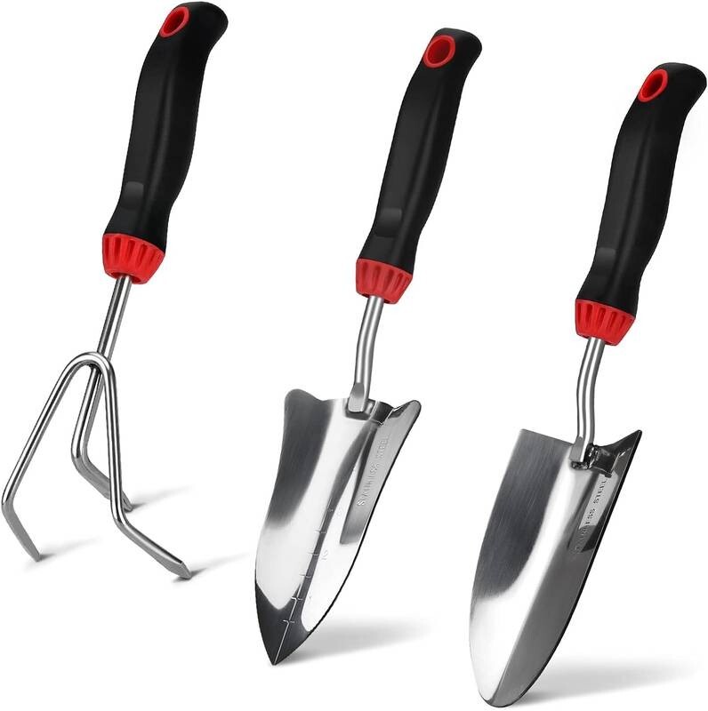 Garden Tool Set – 3 Piece Stainless Steel Heavy Duty Gardening Kit
