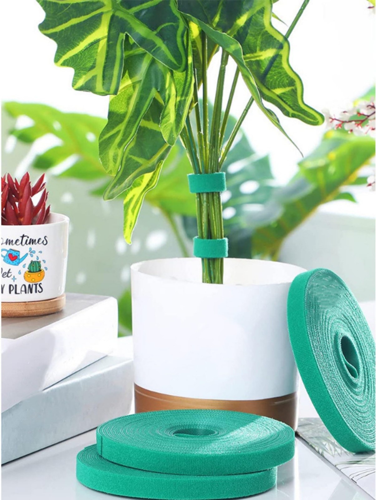 98.4 Feet Garden Tape Plant Ties Green Gardening Plant Tape Strap for Climbin…