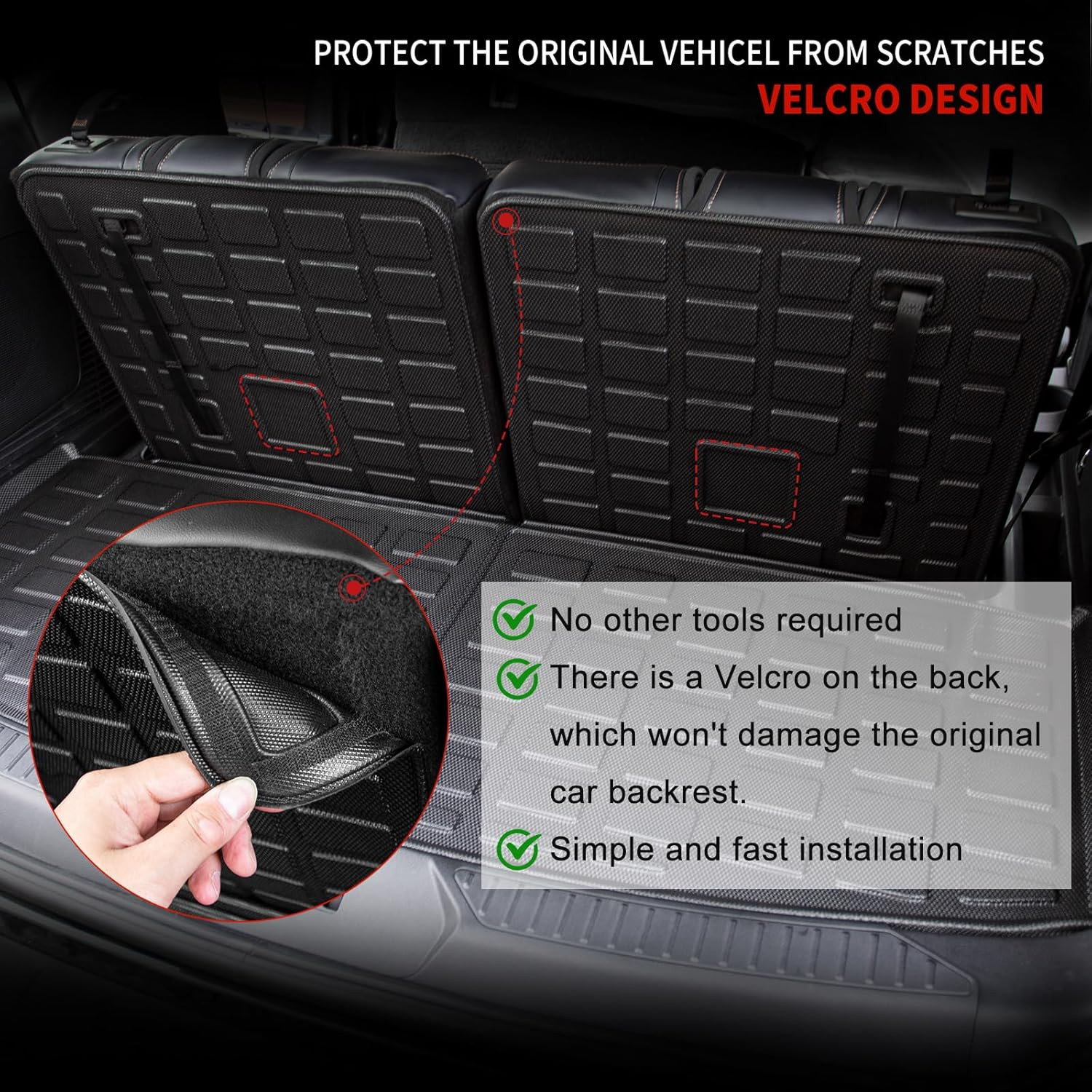 Floor Mats Compatible with 2020-2025 Ford Explorer 6 Seat Trunk Mat Cargo Liner