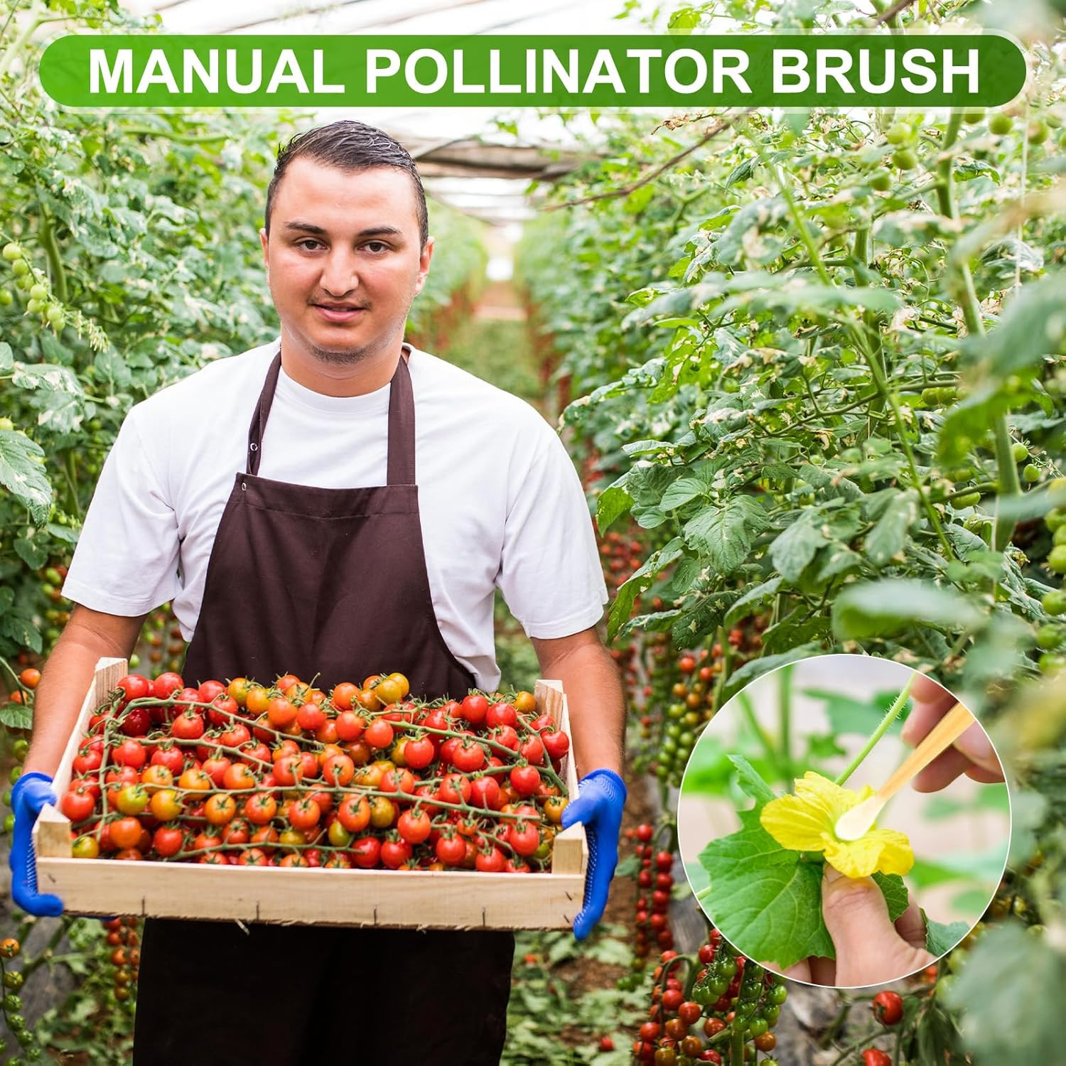 200-Pack Pollinator Brush, 0.1Inch/2.5Mm Plastic Vegetable Pollinator Pen Manual
