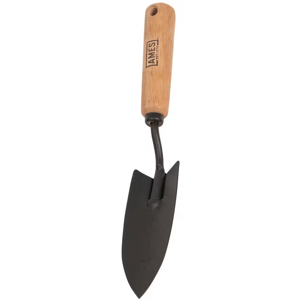 5.3 In. Garden Trowel Hand Transplanter with Wood Handle