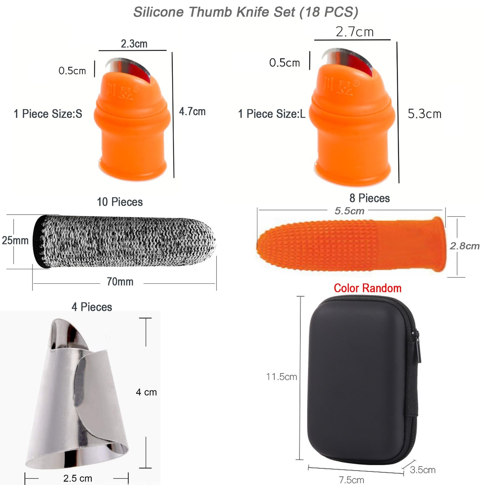 24Pcs Silicone Gardening Thumb Knife Pruner Anti-Cut Finger Cover Pruner Knif…