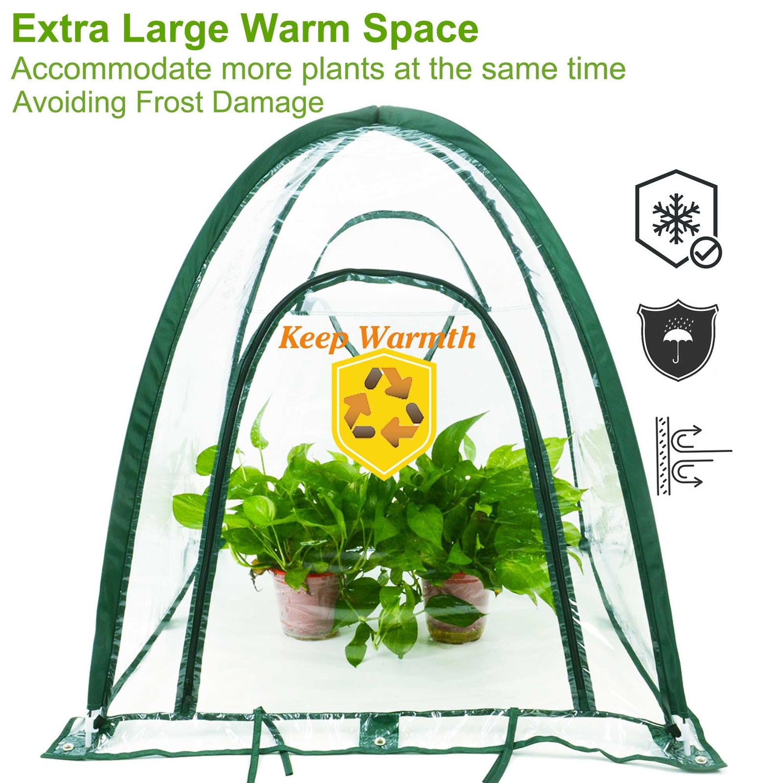 Porayhut Pop Up Greenhouse Cover Flower Housepack Of 3Mini Gardening Plant