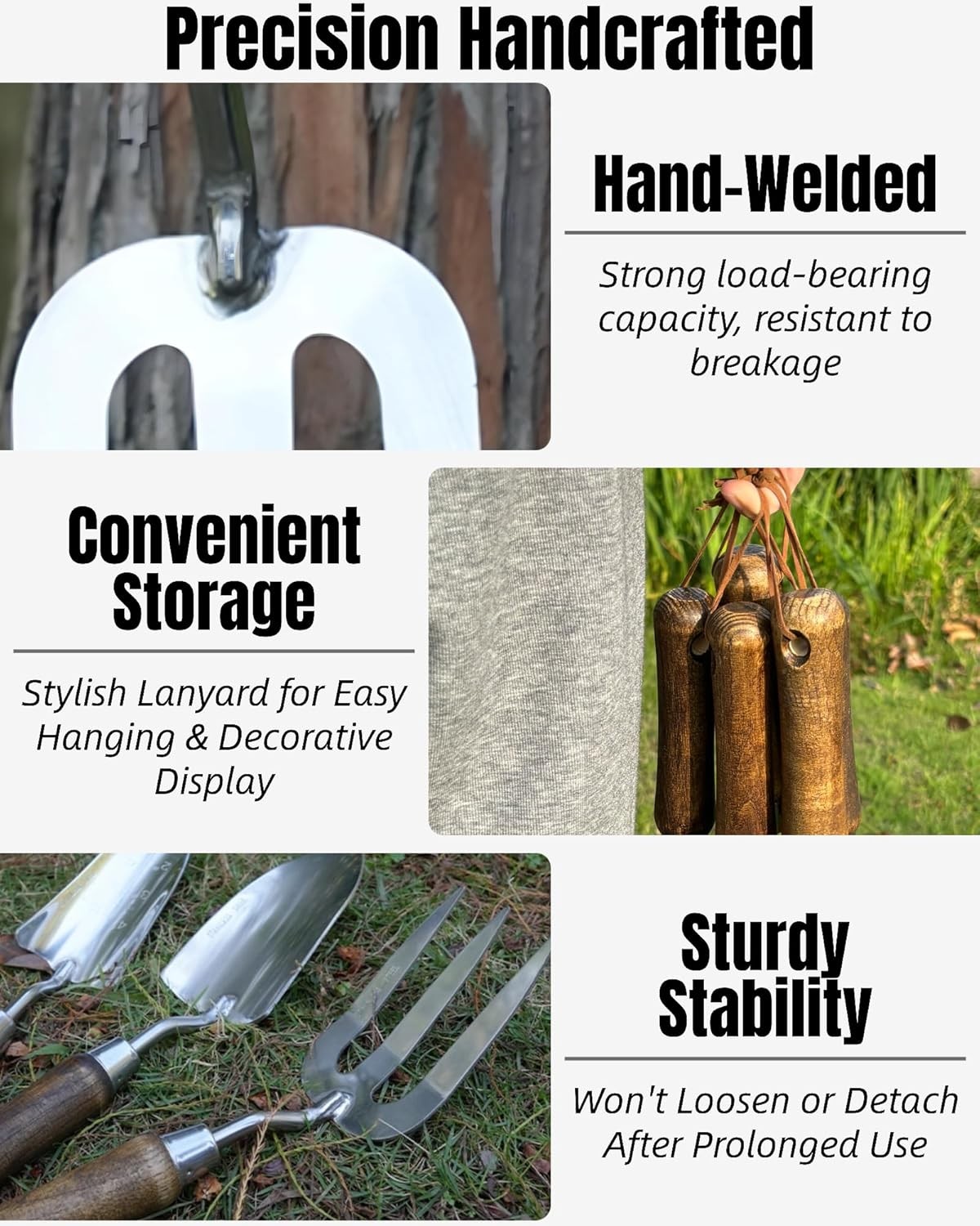 6Pcs Stainless Steel Garden Tools Shovel Trowel Pruner Gift For Men Women