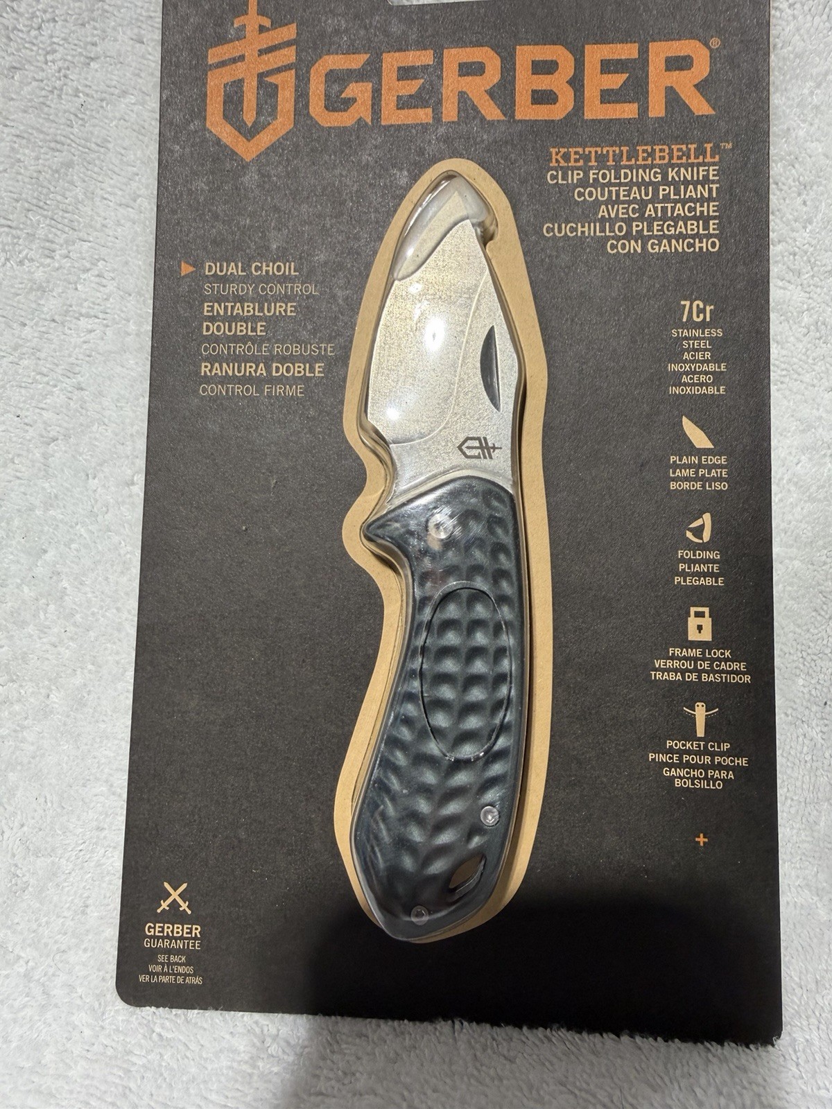 Gerber Kettlebell Clip Folding Knife New 31-003907