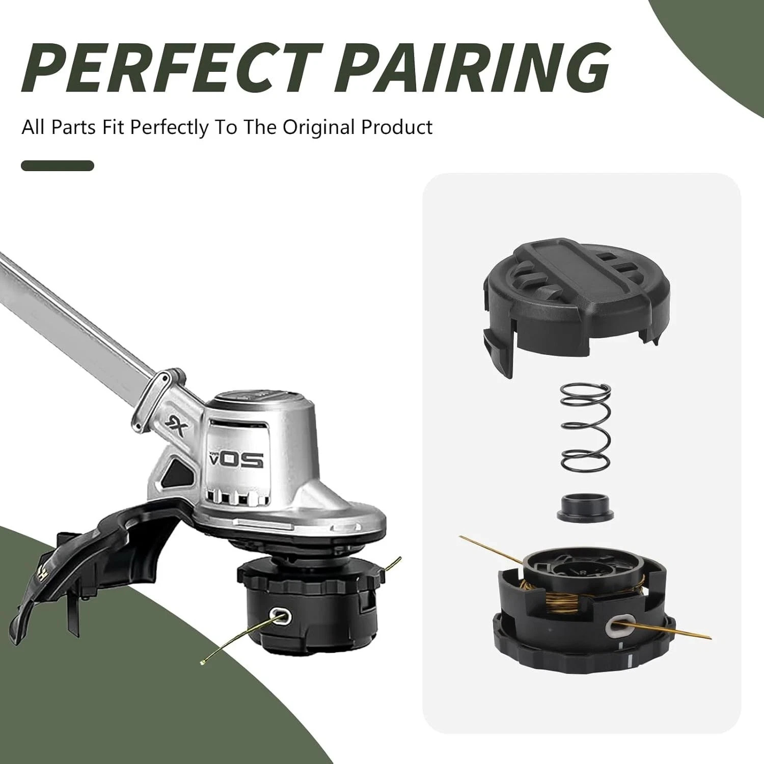 DCST922 String Trimmer Head Cap & Spring Replacement Parts Weed Trimmer