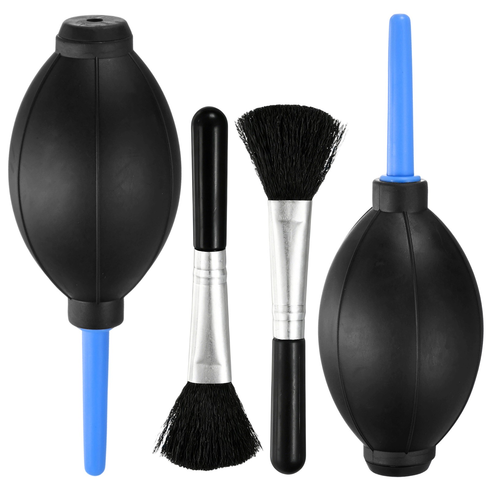 2-Set Plant Brush with Air Duster Blower, Succulent Cleaning Brush [Black]