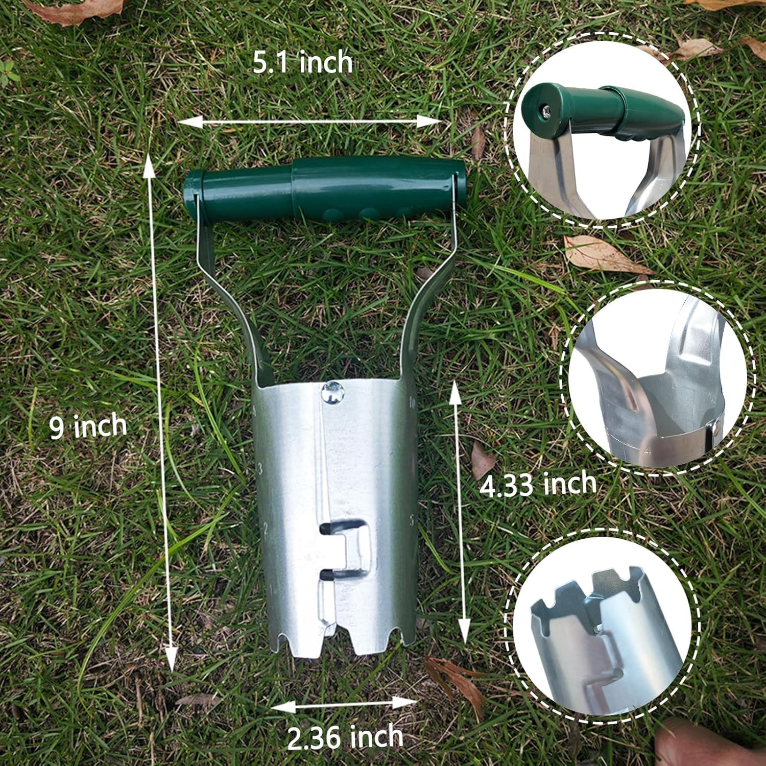 Bulb Planter Tool,Garden Bulb Planter,4 Inches Depth Mark,Bulb Transplanter Tool