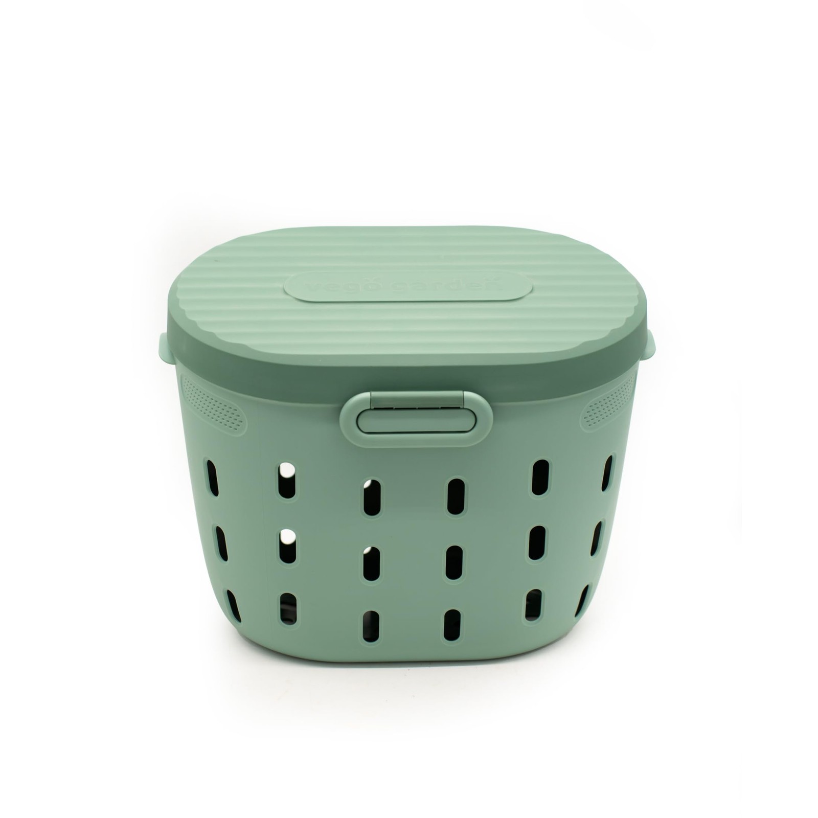Vego Garden In-Ground Worm Composter 7 Gallon Outdoor Compost Bin Sage Green