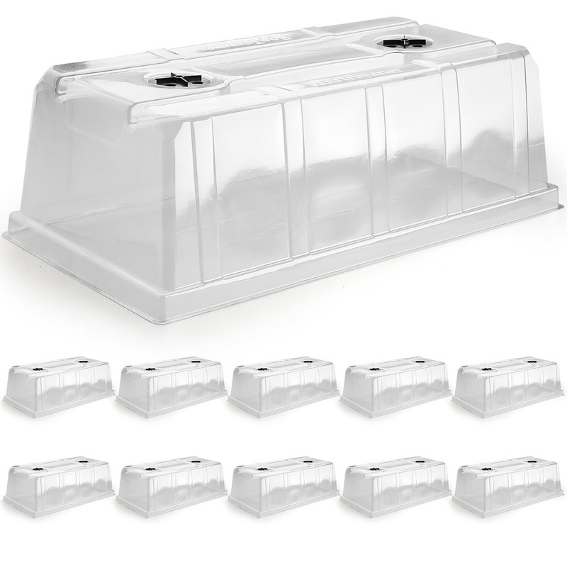 Rootrimmer 10 Pack 6.3 Tall Humidity Domes For 1020 Trays Extra Strength Seed