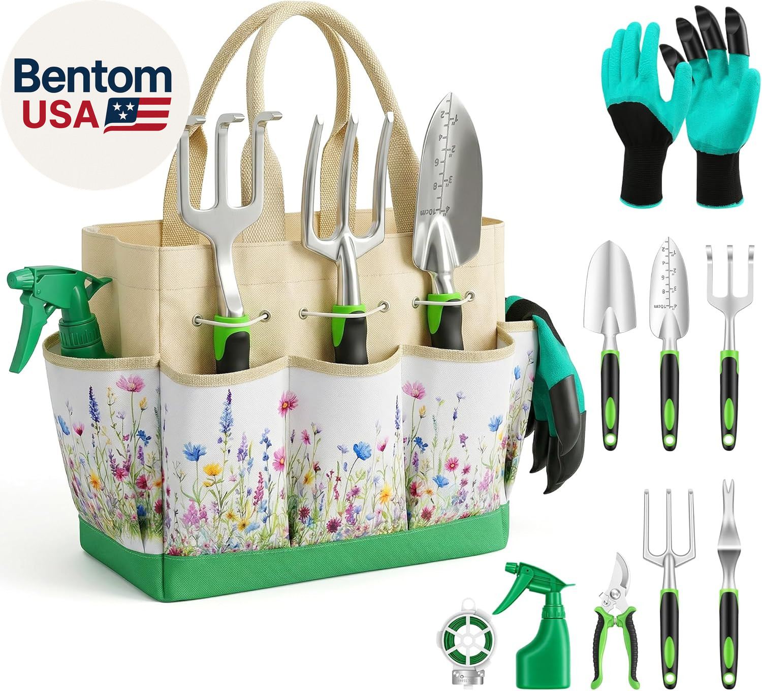 Gardening Tools 10-Piece, Heavy Duty Garden Tool Set with Fashion and Durable Ga