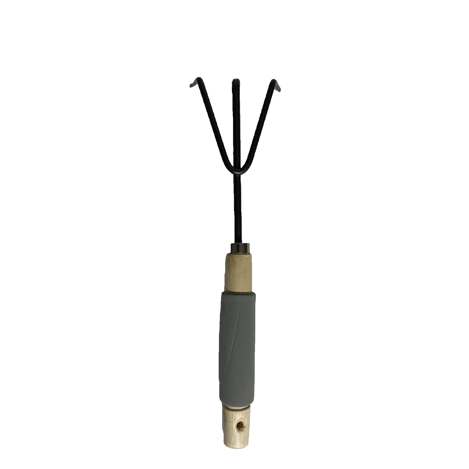 4 Piece Wood Handle Garden Tool Set Trowel Spade Transplanter Cutivator Rake