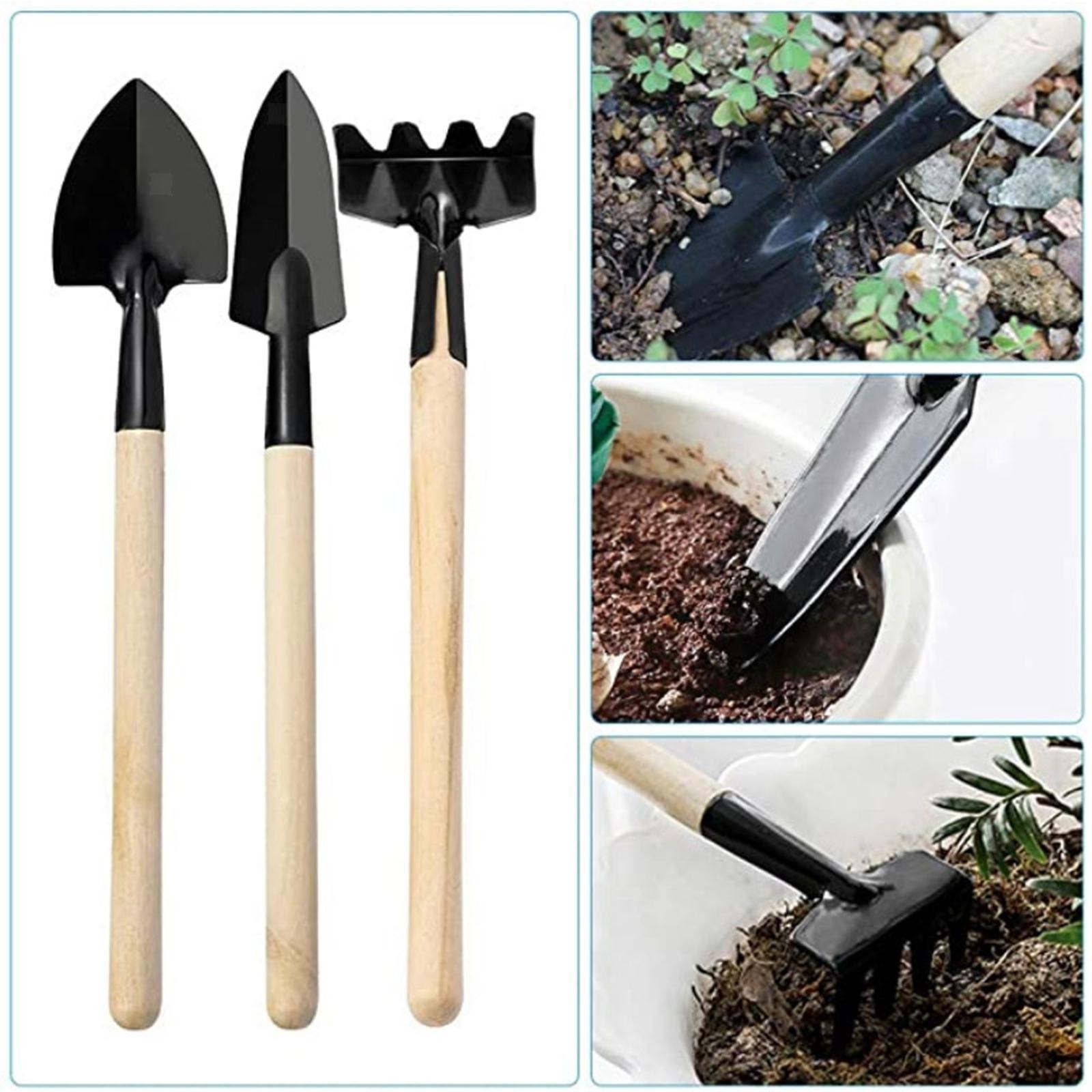 12Pcs Hand Transplanting Tools Mini Gardening Hand Tools Set Bonsai Houseplant