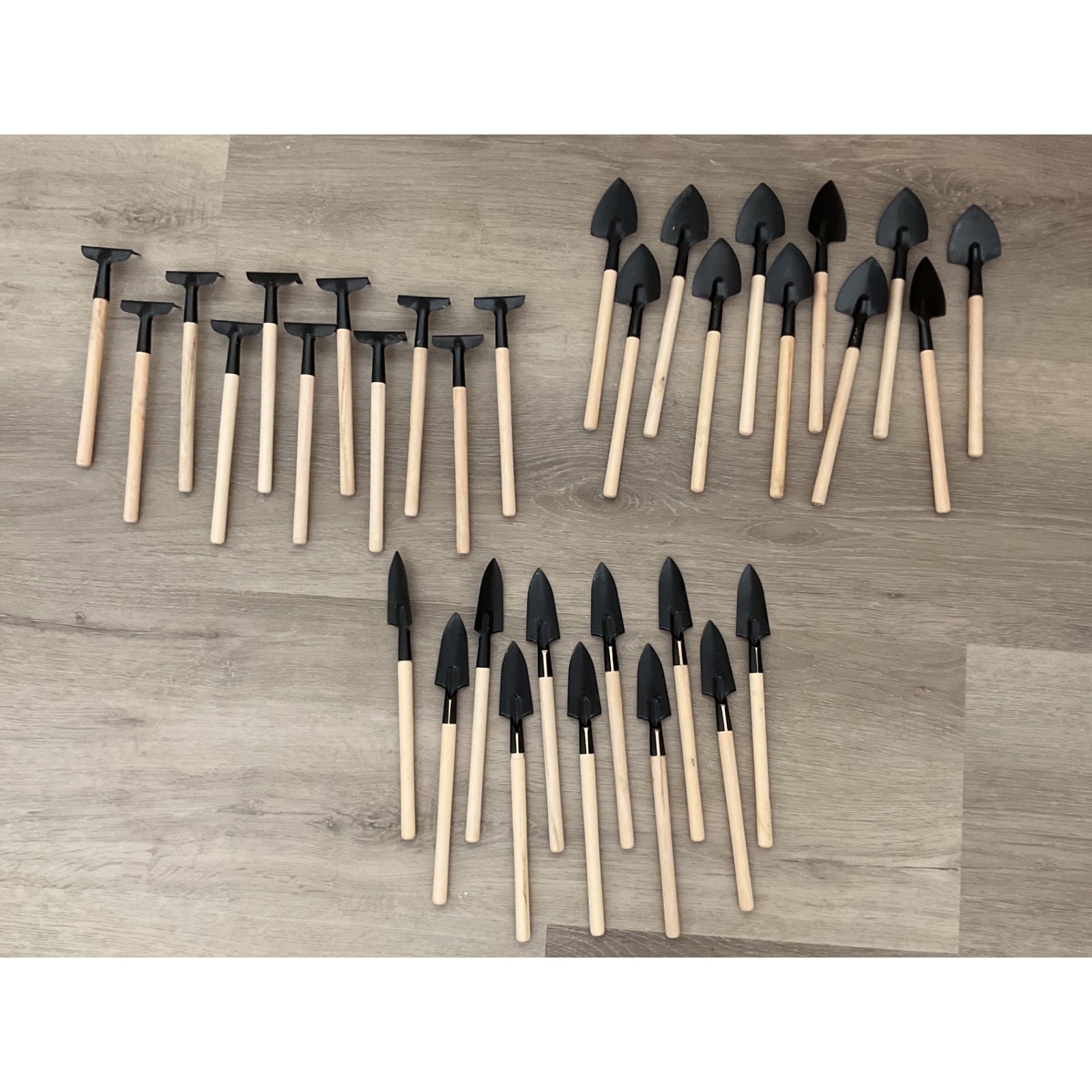33 pc Mini Garden Tool Metal Wood Handles Succulent Terrarium Rake Shovel Spade