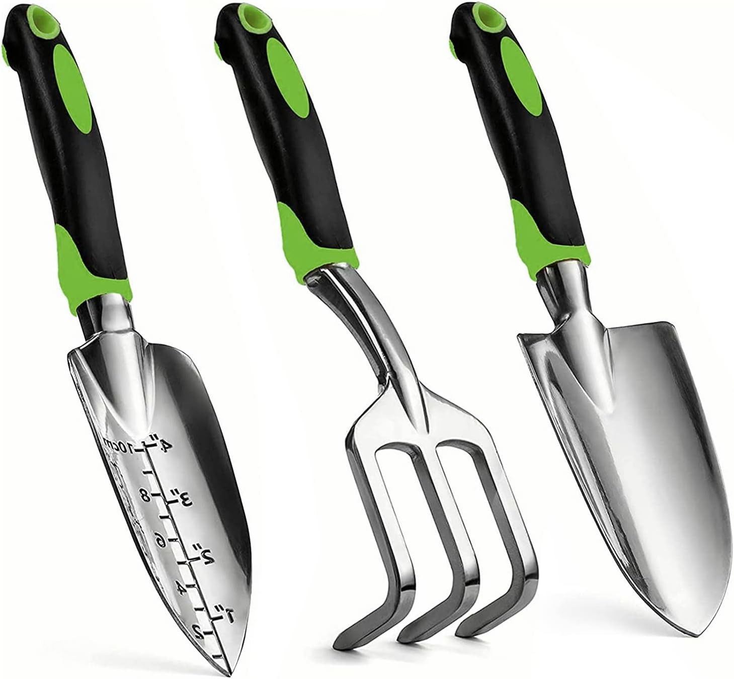 Gardening Hand Tool Set 3 Pack – Heavy Duty Gardening Kit with Non-Slip Soft