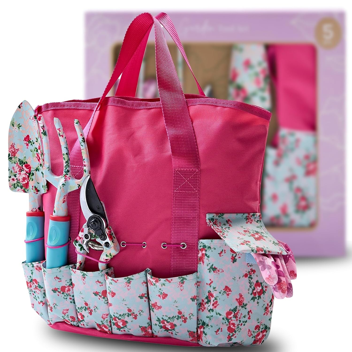Gardening Tools for Women 5 Piece Garden Tool Set Ladies Gardening Kit