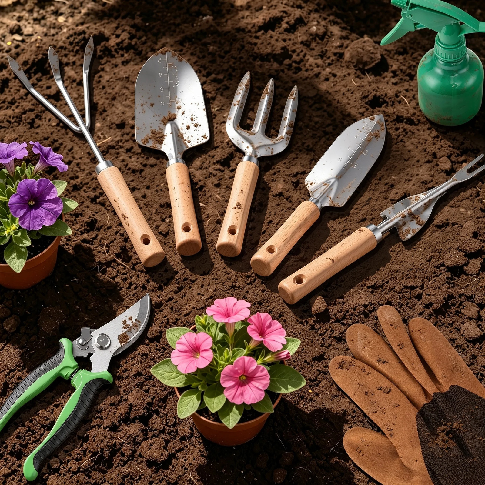 9 Piece Garden Tools Set Heavy Duty Gardening Hand Tools Kit,Garden Gifts Suppli