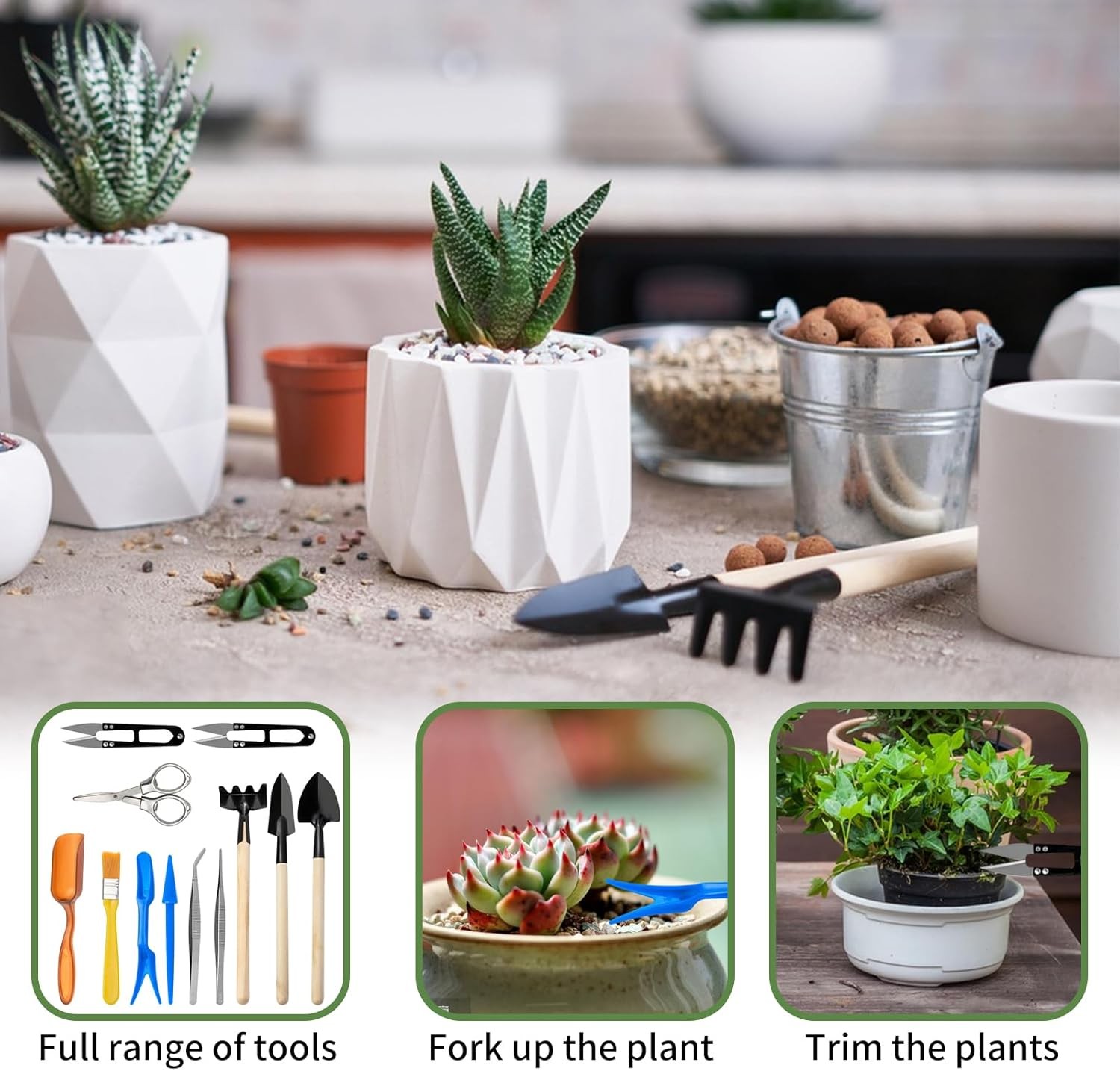 Mini Garden Tool Set 12pcs Portable Gardening Hand Tools Set Multiple Miniature