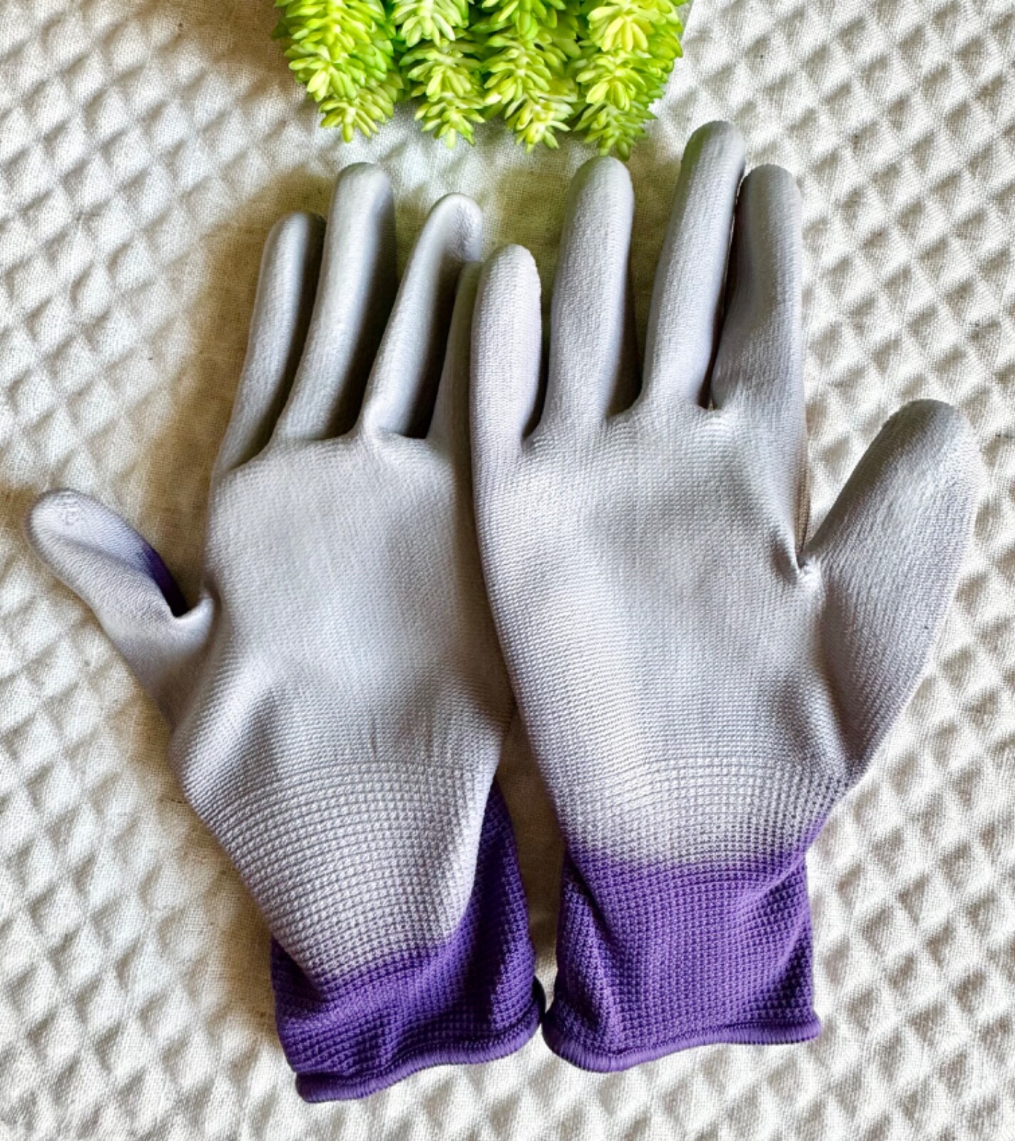 New Summer Gardening Gift Set w/ Metal Hand Rake, Seed Envelopes, Purple Gloves