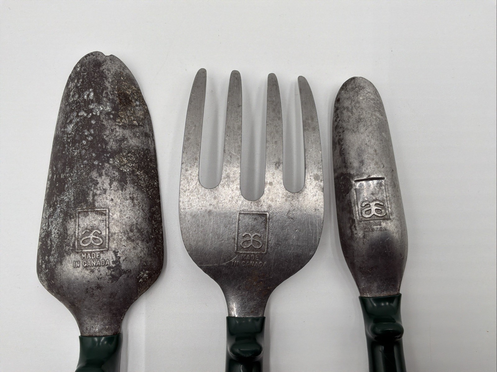 Vintage Allen Simpson 3 Pc Garden Hand Tool Set Trowel Transplanter Cultivator