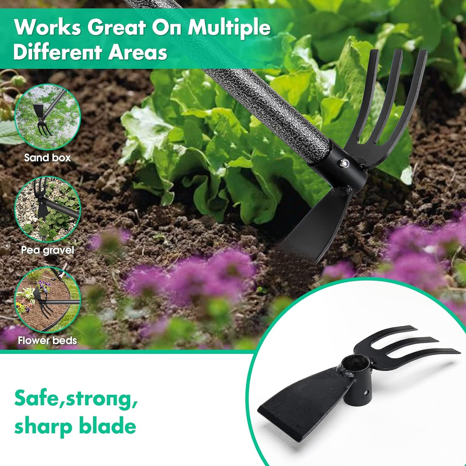 45” handle adjust Hoe Cultivator for Weeding, Tilling, Lossening Soil Planting