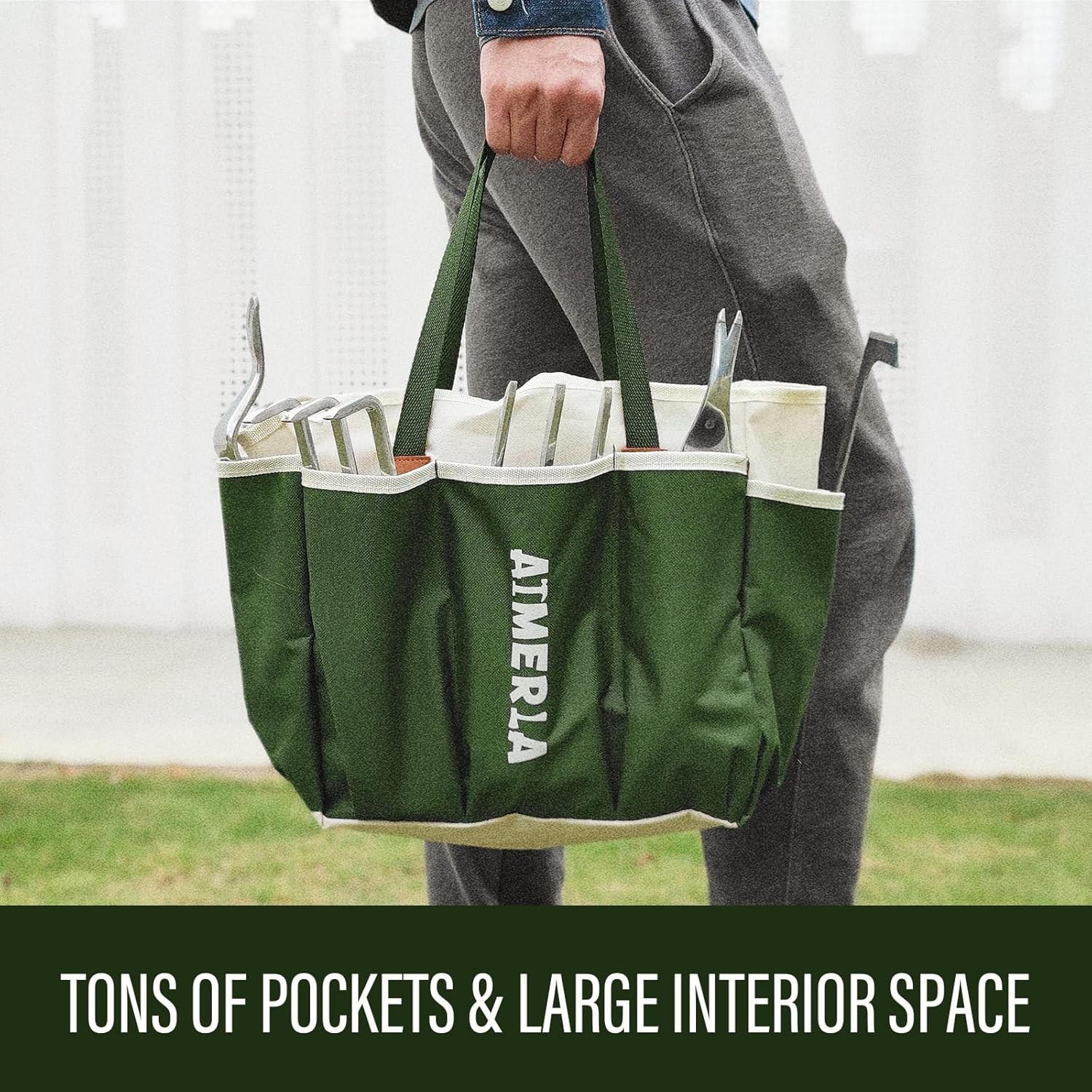 Gardening Tools Set 9 Pcs Heavy Duty Non-Slip Grip Large Bag
