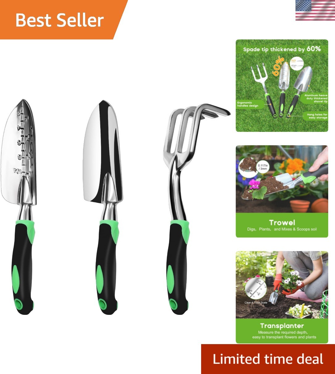 Aluminum Garden Tool Set with Ergonomic Handles – Ideal for All Gardening Tasks