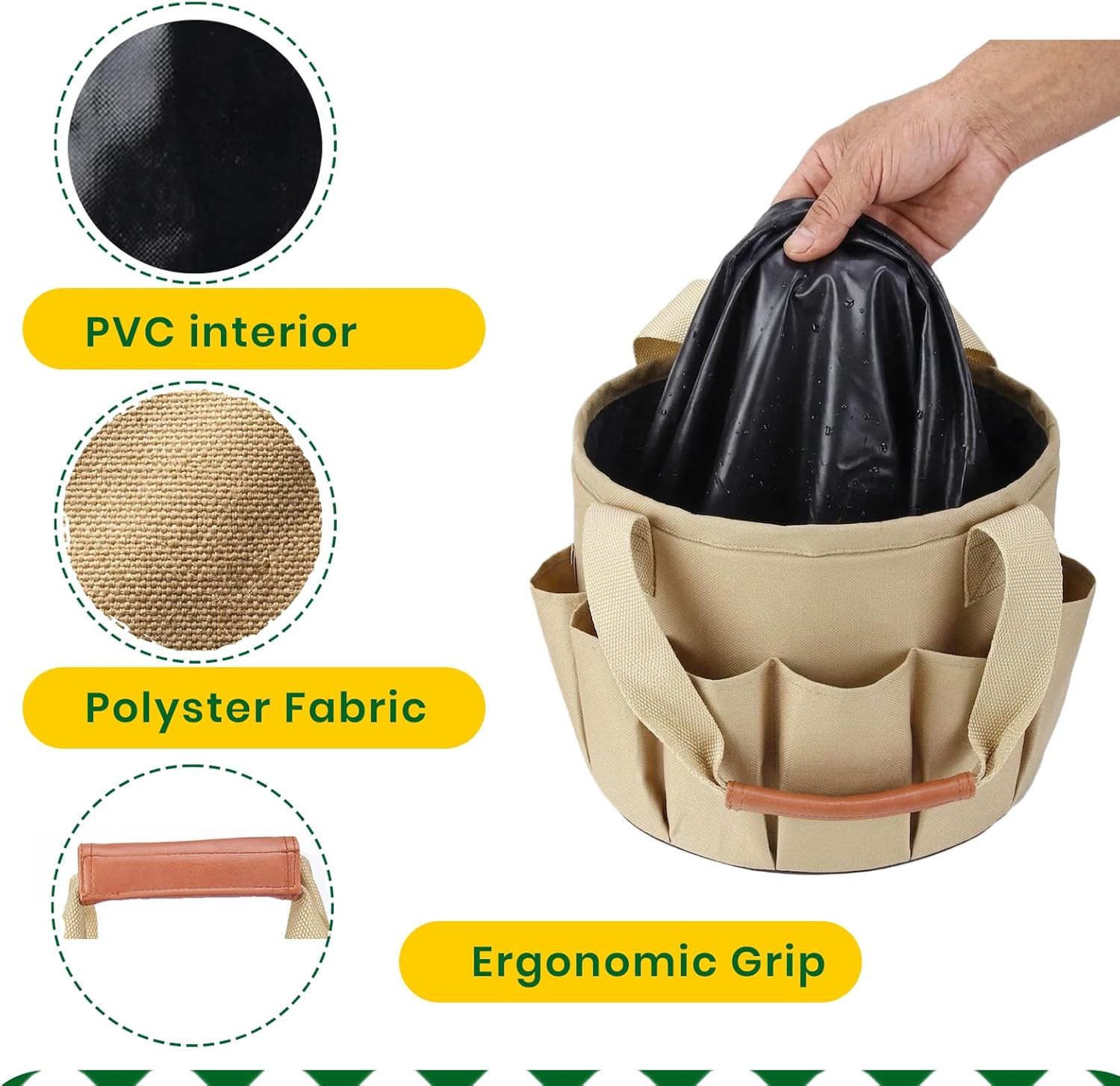Complete Garden Tools Set, 11 Pcs Heavy Duty Gardening Tools with Organizer Tote