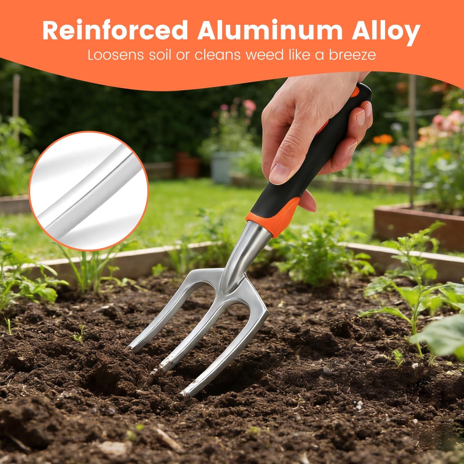 6-Piece Gardening Tools Set, Includes Trowel, Pruning Shear, Cultivator & Mor…
