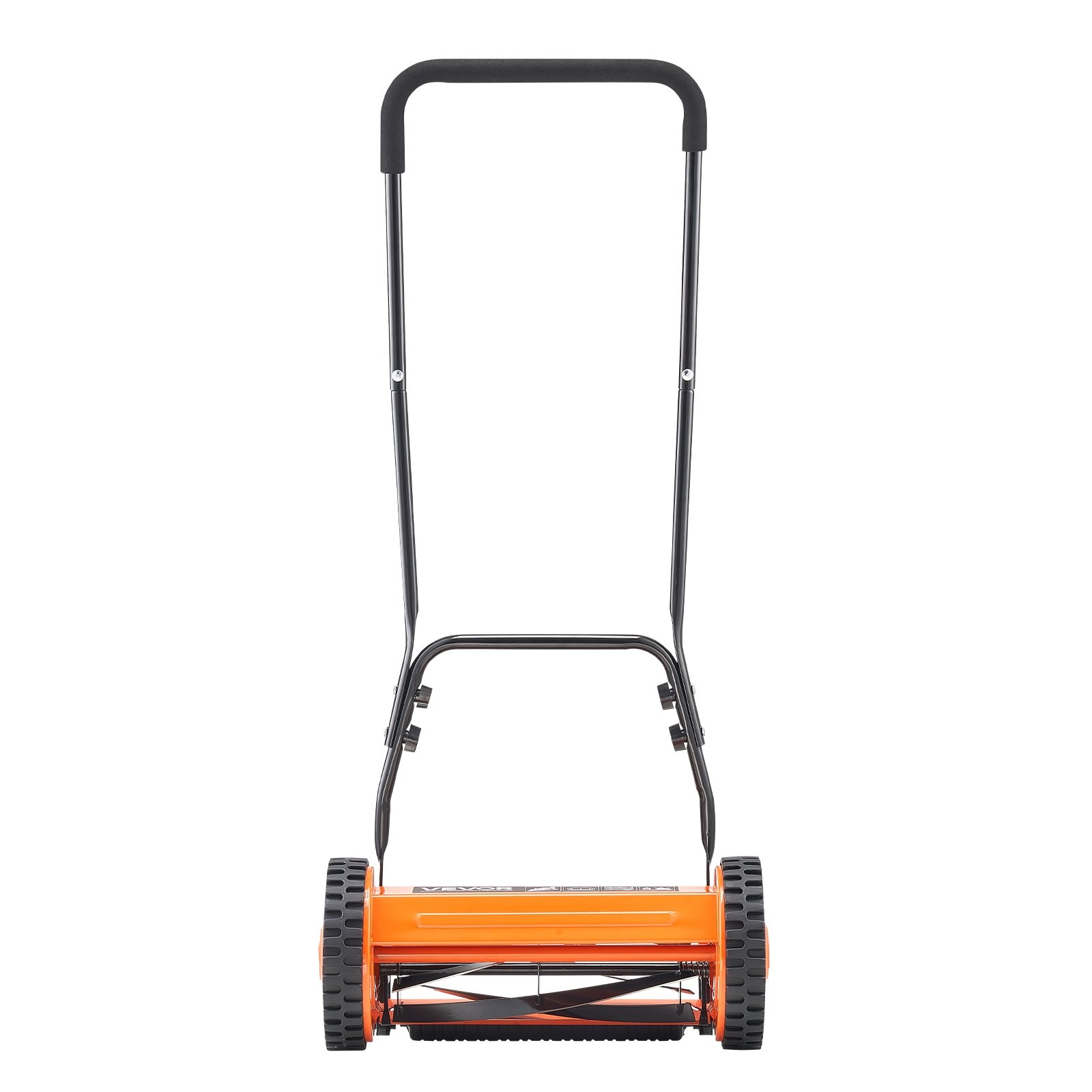 Push Reel Lawn Mower 16 inch,5 Blades Manual Push Mower No Motor,0.6-1.75 in Adj