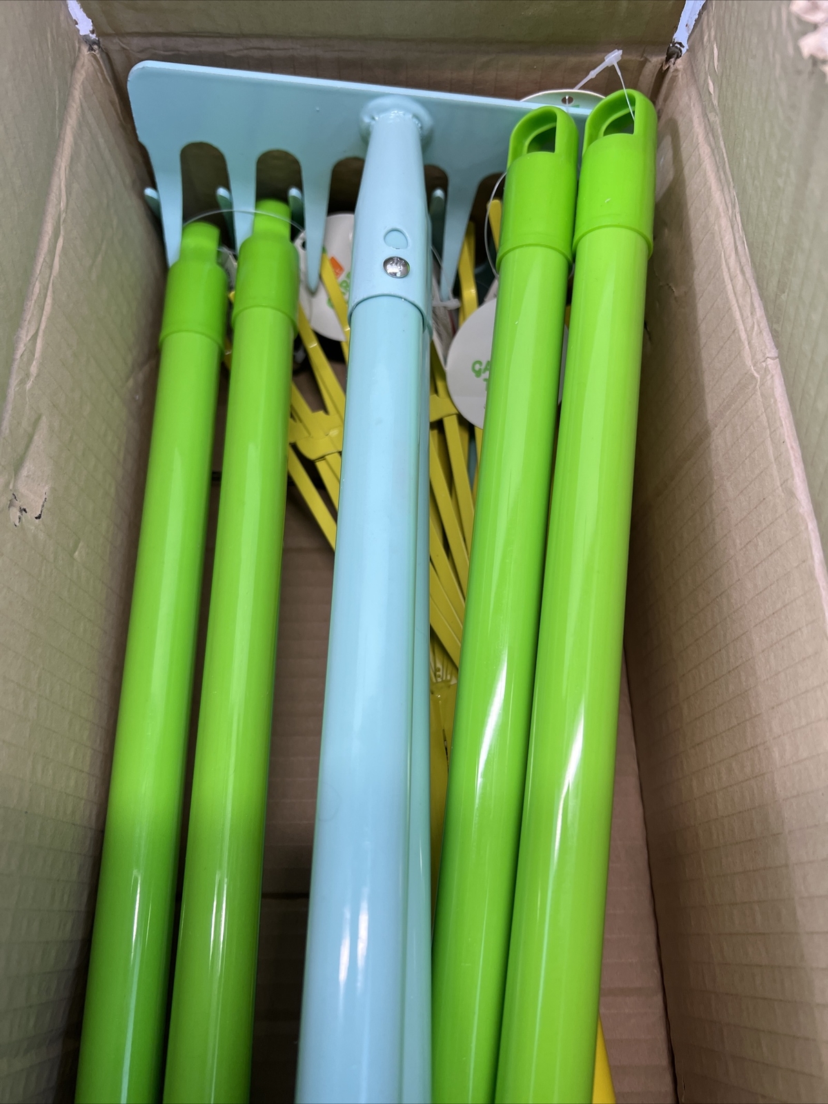 12Pc Kids Metal Garden Tool Set Rakes Shovels Hoes 27″ Beach Yard Toy Bulk Lot